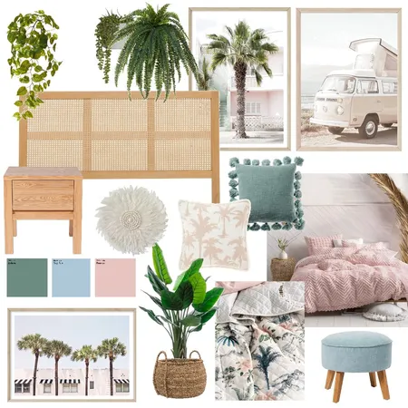 Coastal Bedroom Interior Design Mood Board by Silver Spoon Style on Style Sourcebook