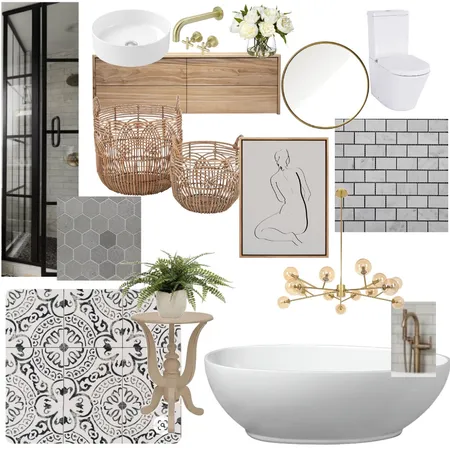 Mid Century Bathroom Interior Design Mood Board by Lenelle on Style Sourcebook