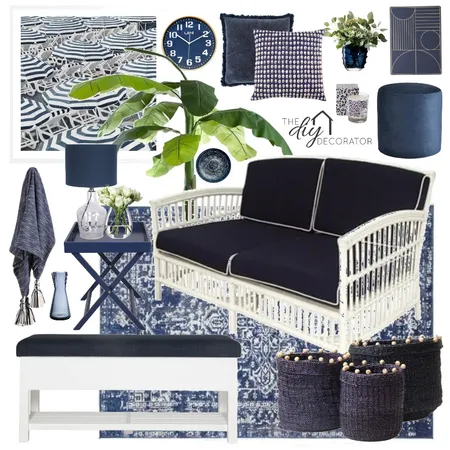 The Navy Edit Interior Design Mood Board by Thediydecorator on Style Sourcebook