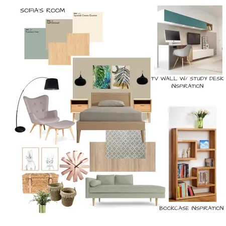 sophia's room opt2 Interior Design Mood Board by madgab on Style Sourcebook
