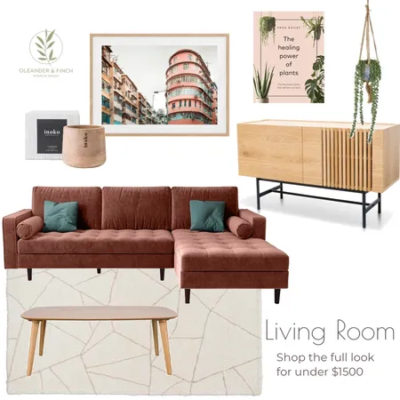Living under $1500 Interior Design Mood Board by Oleander & Finch Interiors on Style Sourcebook