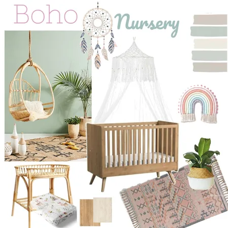 Boho Nursery Interior Design Mood Board by HeidiN on Style Sourcebook