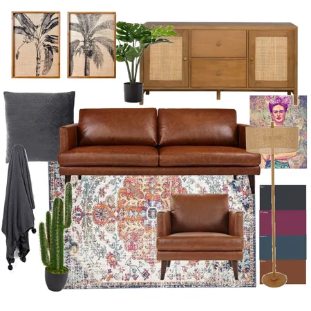 Retro Boho Eclectic Interior Design Mood Board by melissag on Style Sourcebook