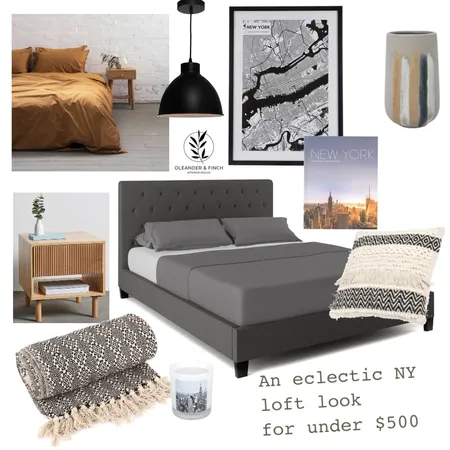 Bedroom 2nd look under $500 Interior Design Mood Board by Oleander & Finch Interiors on Style Sourcebook