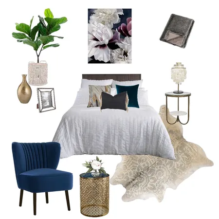 boho luxe  bedroom 1 Interior Design Mood Board by Haus & Hub Interiors on Style Sourcebook