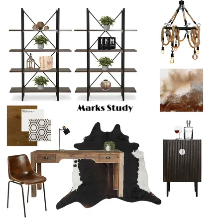 Rustic Study Interior Design Mood Board by Haus & Hub Interiors on Style Sourcebook