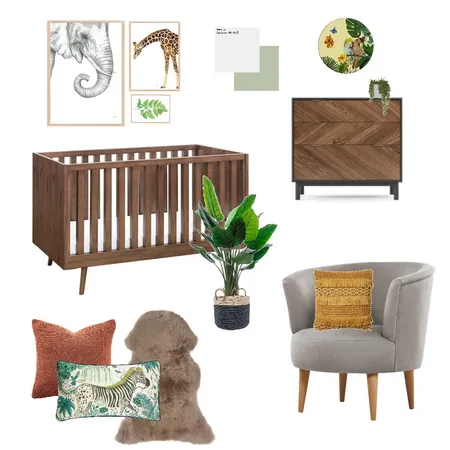 Jungle Nursery Interior Design Mood Board by Haus & Hub Interiors on Style Sourcebook