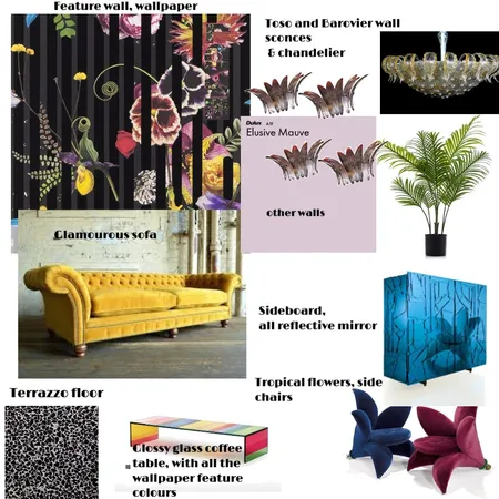 tropical goth glam Interior Design Mood Board by geschwitz on Style Sourcebook