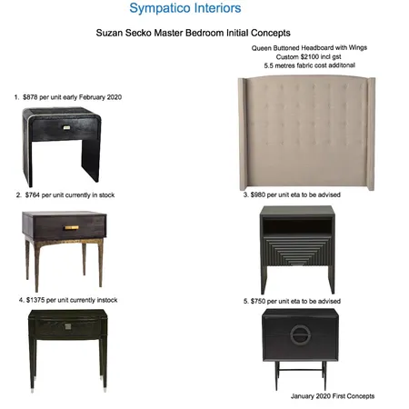 Master Bedroom Suzan Secko January 2020 Interior Design Mood Board by Sympatico on Style Sourcebook