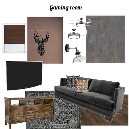 Gaming Room Interior Design Mood Board by Quil Interiors and Renders on Style Sourcebook