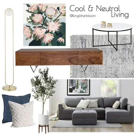 Cool and neutral living Interior Design Mood Board by Kingfisher Bloom Interiors on Style Sourcebook