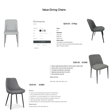 Value Dining Chairs Interior Design Mood Board by Sympatico on Style Sourcebook