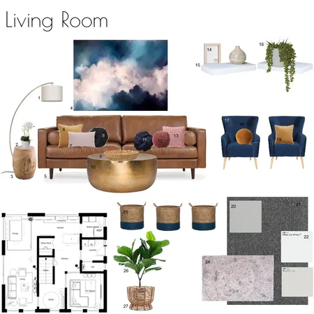 Module 9 Living room Interior Design Mood Board by melcleverley on Style Sourcebook