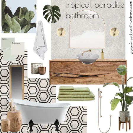 Tropical Paradise Bathroom Interior Design Mood Board by amandajdeflavio on Style Sourcebook