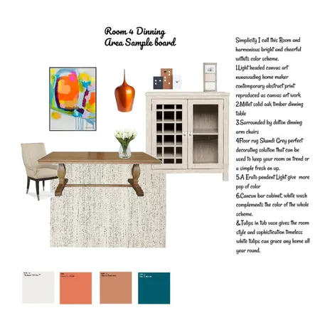 Sample room 4 Dinning area Interior Design Mood Board by Baylisse on Style Sourcebook