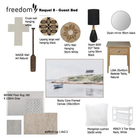 Raquel 8 - Guest Bed Interior Design Mood Board by fabulous_nest_design on Style Sourcebook