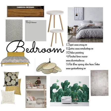 bedroom Interior Design Mood Board by Tarataioana on Style Sourcebook