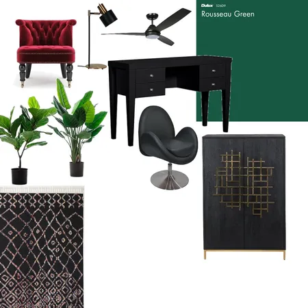 Green Study Interior Design Mood Board by Anele on Style Sourcebook