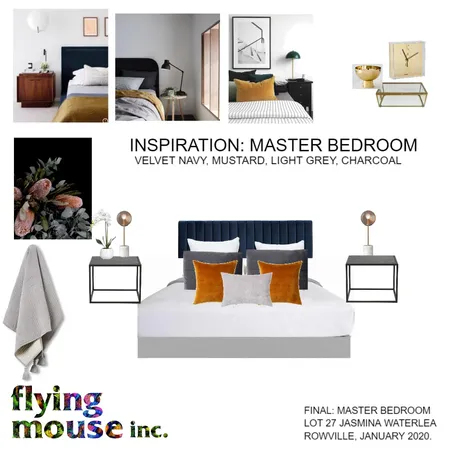 Jasmina Master bedroom Interior Design Mood Board by Flyingmouse inc on Style Sourcebook