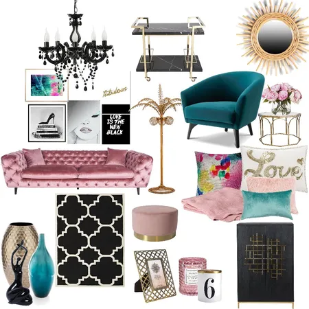 Hollywood Glam Interior Design Mood Board by LucindaC on Style Sourcebook