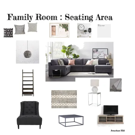 IDI Mod 9: Family Seating Area Interior Design Mood Board by Jonathan Hill on Style Sourcebook