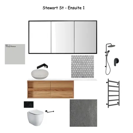 Stewart St - Ensuite 1 Interior Design Mood Board by nardodesign on Style Sourcebook