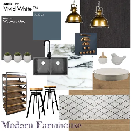 Modern Farmhouse Kitchen Interior Design Mood Board by JenRobinson on Style Sourcebook