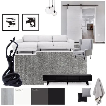 Cool Minimalistic Living Room Interior Design Mood Board by jrwdesignco on Style Sourcebook