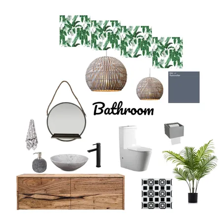 Tropical Feels bathroom (ass 9) Interior Design Mood Board by CheyenneCarmichael on Style Sourcebook