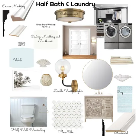 Half Bath/Laundry Interior Design Mood Board by LesliePelonero on Style Sourcebook