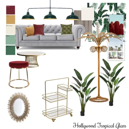 Hollywood Tropical Glam Interior Design Mood Board by GiuliaSevens on Style Sourcebook