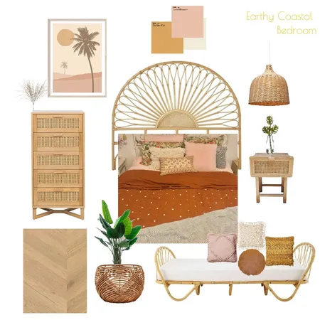 Earthy coastal bedroom Interior Design Mood Board by katiekrieg on Style Sourcebook