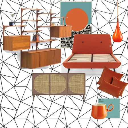 Orange Retro Interior Design Mood Board by innie30 on Style Sourcebook