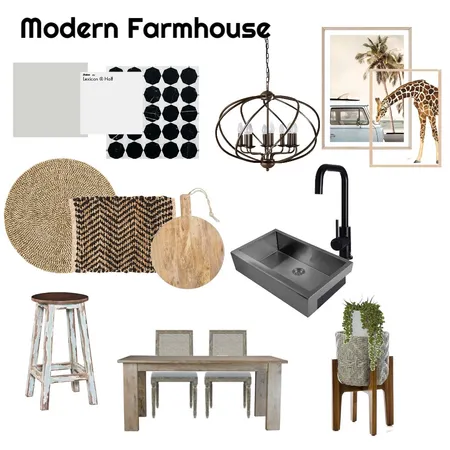 Modern Farmhouse Kitchen Interior Design Mood Board by jroque1234 on Style Sourcebook