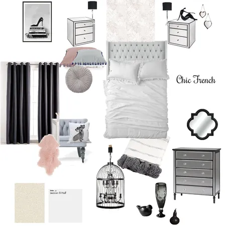Chic French Bedroom Interior Design Mood Board by CindyBee on Style Sourcebook