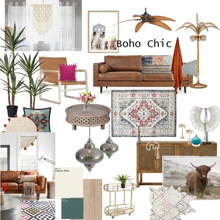 Boho Chic / Bohemian Interior Design Mood Board by CindyBee on Style Sourcebook