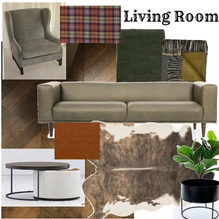 Lodge Style Living Room Interior Design Mood Board by hebb on Style Sourcebook