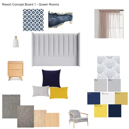 Resort Concept 1 Queen Bed Interior Design Mood Board by designteam on Style Sourcebook