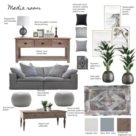 Media Room Interior Design Mood Board by Katerina on Style Sourcebook