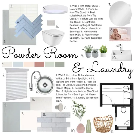 powder room blue Interior Design Mood Board by JCStylingandDesign on Style Sourcebook