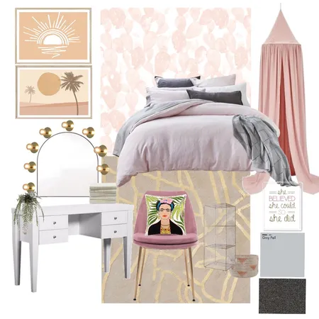 Amaras Bedroom Interior Design Mood Board by Earthly_Projects on Style Sourcebook
