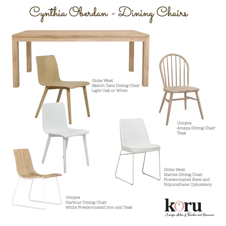 Cynthia Oberdan - Dining Chairs Interior Design Mood Board by GraceR on Style Sourcebook