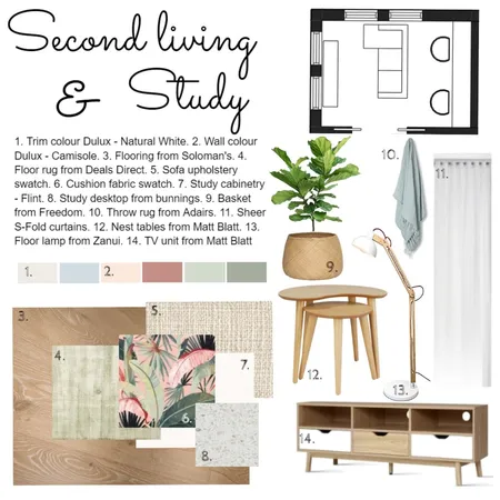 Salmon Gum study Interior Design Mood Board by JCStylingandDesign on Style Sourcebook