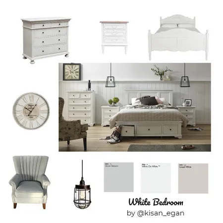 White Bedroom Interior Design Mood Board by KB Design Studio on Style Sourcebook