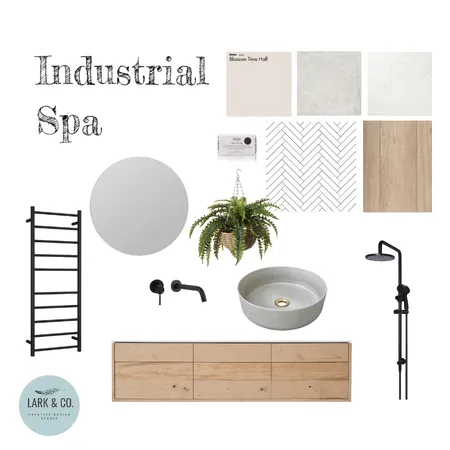 Industrial Spa Bathroom Interior Design Mood Board by Larkandco_uk on Style Sourcebook