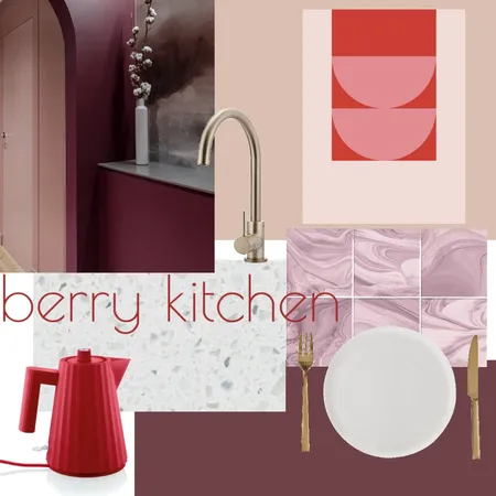 Berry kitchen Interior Design Mood Board by paolodbowe on Style Sourcebook