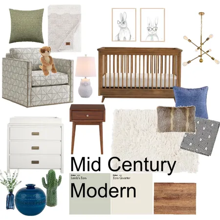 Mid Century Modern Nursery Interior Design Mood Board by Mal02 on Style Sourcebook