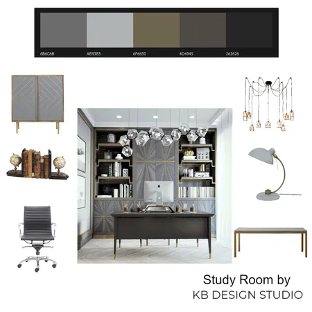Study Room Interior Design Mood Board by KB Design Studio on Style Sourcebook