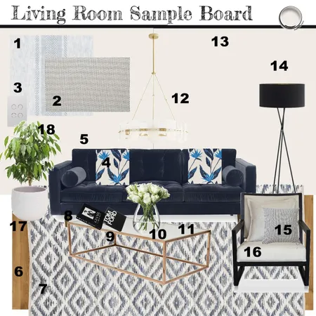 Living Sample Board Interior Design Mood Board by snapper on Style Sourcebook