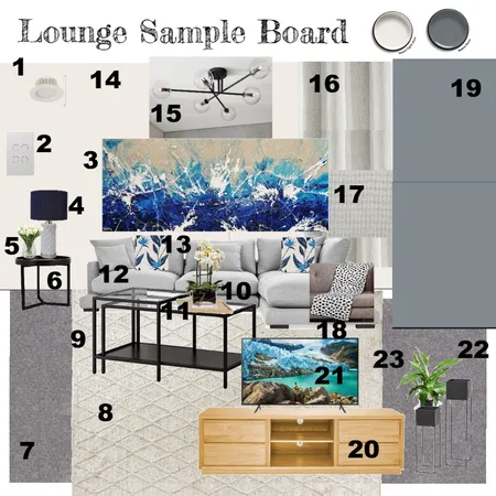 Lounge Sample Board Interior Design Mood Board by snapper on Style Sourcebook